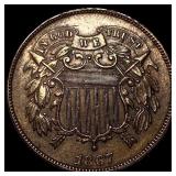 1867 RB Two-Cent Piece UNCIRCULATED