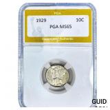 1929 Mercury Silver Dime PGA MS65