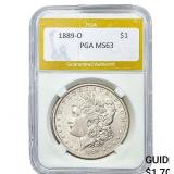 1889-O Morgan Silver Dollar PGA MS63