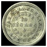 Jas. McLaughlin 5 Cents London Ohio NEARLY UNCIRCU