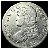 1833 Capped Bust Half Dollar CHOICE AU