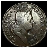 1723 Ireland George I Halfpenny NEARLY  UNCIRCULA