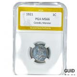 1921 Canada 1 Cent Monster PGA MS66