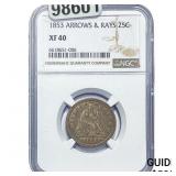1853 Seated Liberty Quarter NGC XF40