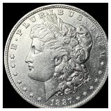 1887-O Silver Morgan Dollar CHOICE AU