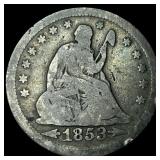 1853 Arrows Seated Liberty Quarter NICELY CIRCULAT