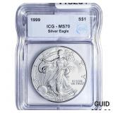 1999 Silver Eagle ICG MS70