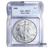 1999 Silver Eagle ICG MS70
