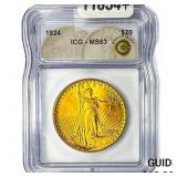 1924 $20 Gold Double Eagle ICG MS63