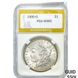1900-O Morgan Silver Dollar PGA MS65