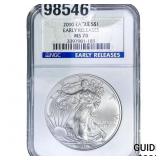2010 Silver Eagle NGC MS70