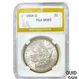 1904-O Morgan Silver Dollar PGA MS65