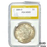 1884-O Morgan Silver Dollar PGA MS65