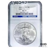 2010 Silver Eagle NGC MS70