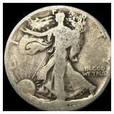1917-D Silver Walking Liberty Half Dollar NICELY C