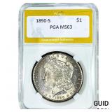 1890-S Morgan Silver Dollar PGA MS63
