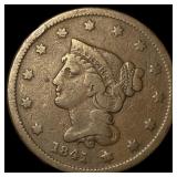 1841 Small Date Braided Hair Large Cent NEARLY UNC