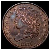1834 RD Classic Head Half Cent UNCIRCULATED