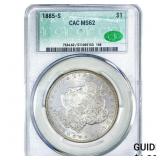 1885-S Morgan Silver Dollar CAC MS62