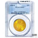 1910-S $10 Gold Eagle PCGS MS62