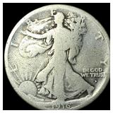 1916-D Silver Walking Liberty Half Dollar NICELY C