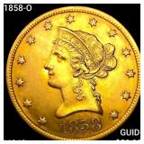 1858-O $10 Gold Eagle UNCIRCULATED