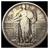 1917 Type 1 Standing Liberty Quarter LIGHTLY CIRCU