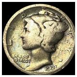 1921 Silver Mercury Dime LIGHTLY CIRCULATED
