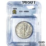 1939 Walking Liberty Half Dollar ICG MS64