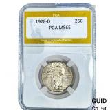1928-D Standing Liberty Quarter PGA MS65