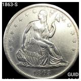 1863-S Seated Liberty Half Dollar UNCIRCULATED