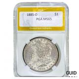1885-O Morgan Silver Dollar PGA MS65