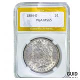 1884-O Morgan Silver Dollar PGA MS65