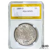 1884-O Morgan Silver Dollar PGA MS65
