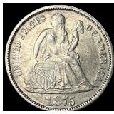 1875 Silver Seated Liberty Dime UNCIRCULATED