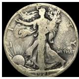 1921-D Silver Walking Liberty Half Dollar  LIGHTL