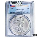 2012 Silver Eagle PCGS MS70