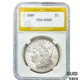 1889 Morgan Silver Dollar PGA MS65