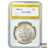1884-O Morgan Silver Dollar PGA MS65