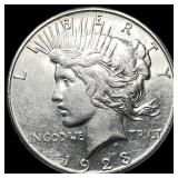 1923-S Peace Silver Dollar CHOICE AU