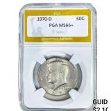 1970-D Kennedy Half Dollar PGA MS66+