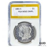 1881-S Morgan Silver Dollar PGA MS65 DMPL