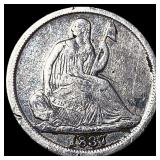 1837 Seated Liberty Half Dime LIGHTLY CIRCULATED