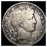 1904-S Silver Barber Half Dollar LIGHTLY CIRCULATE