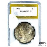 1921 Morgan Silver Dollar PGA MS65 PL