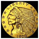 1928 Indian Head Gold $2.50 Quarter Eagle UNCIRCUL
