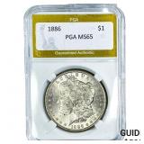 1886 Morgan Silver Dollar PGA MS65