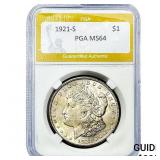 1921-S Morgan Silver Dollar PGA MS64