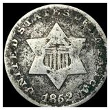 1852 Silver Three-Cent Piece LIGHTLY  CIRCULATED