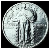 1929-P Silver Standing Liberty Quarter CHOICE AU